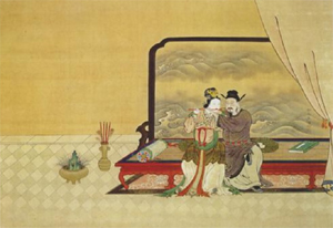 鈴木春信：玄宗皇帝楊貴妃図