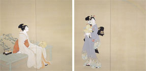 Uemura Shoen: Looking up at the Rainbow