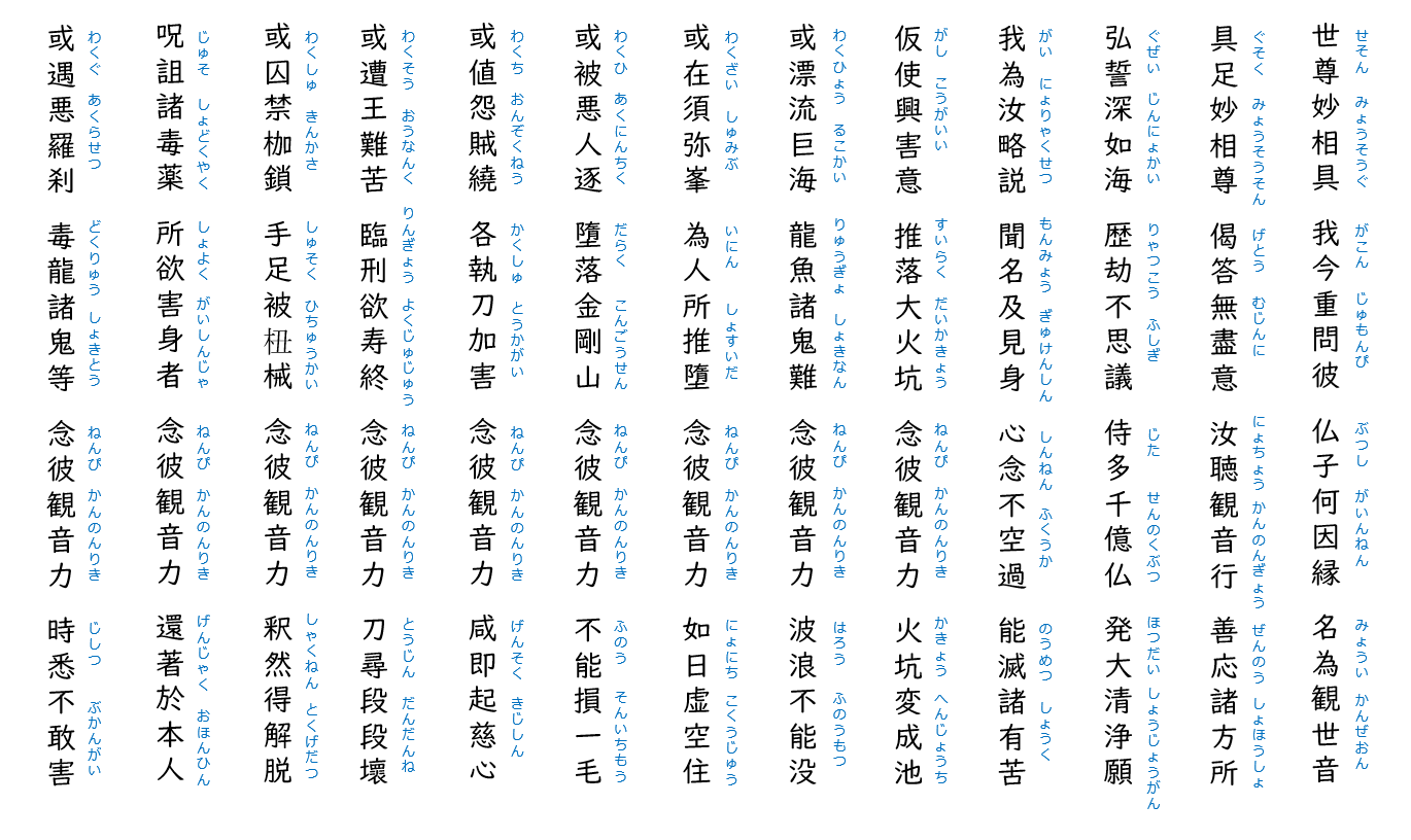 観音経10：偈