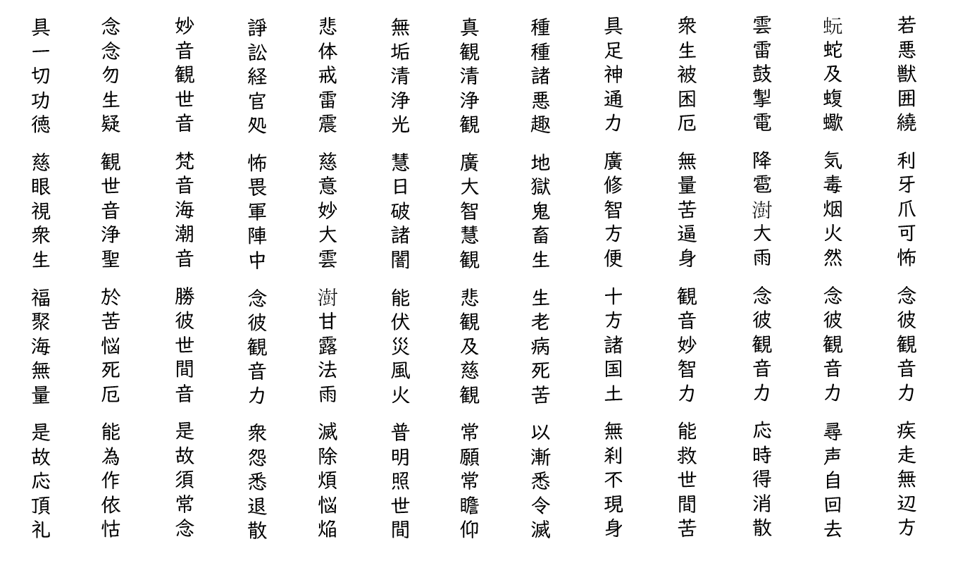 観音経11：白文