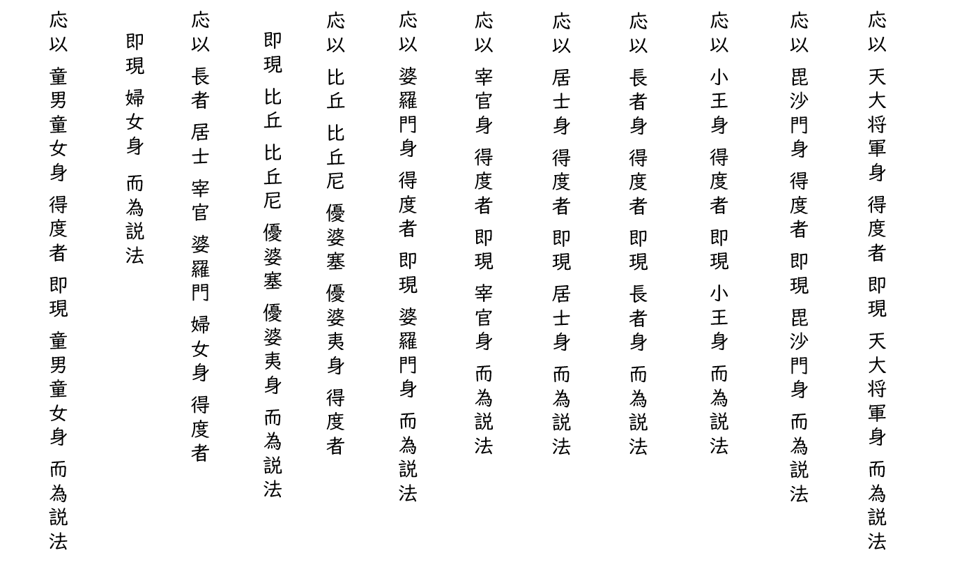 観音経2：白文